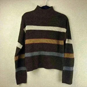 Aster Knit Striped Turtleneck Sweater